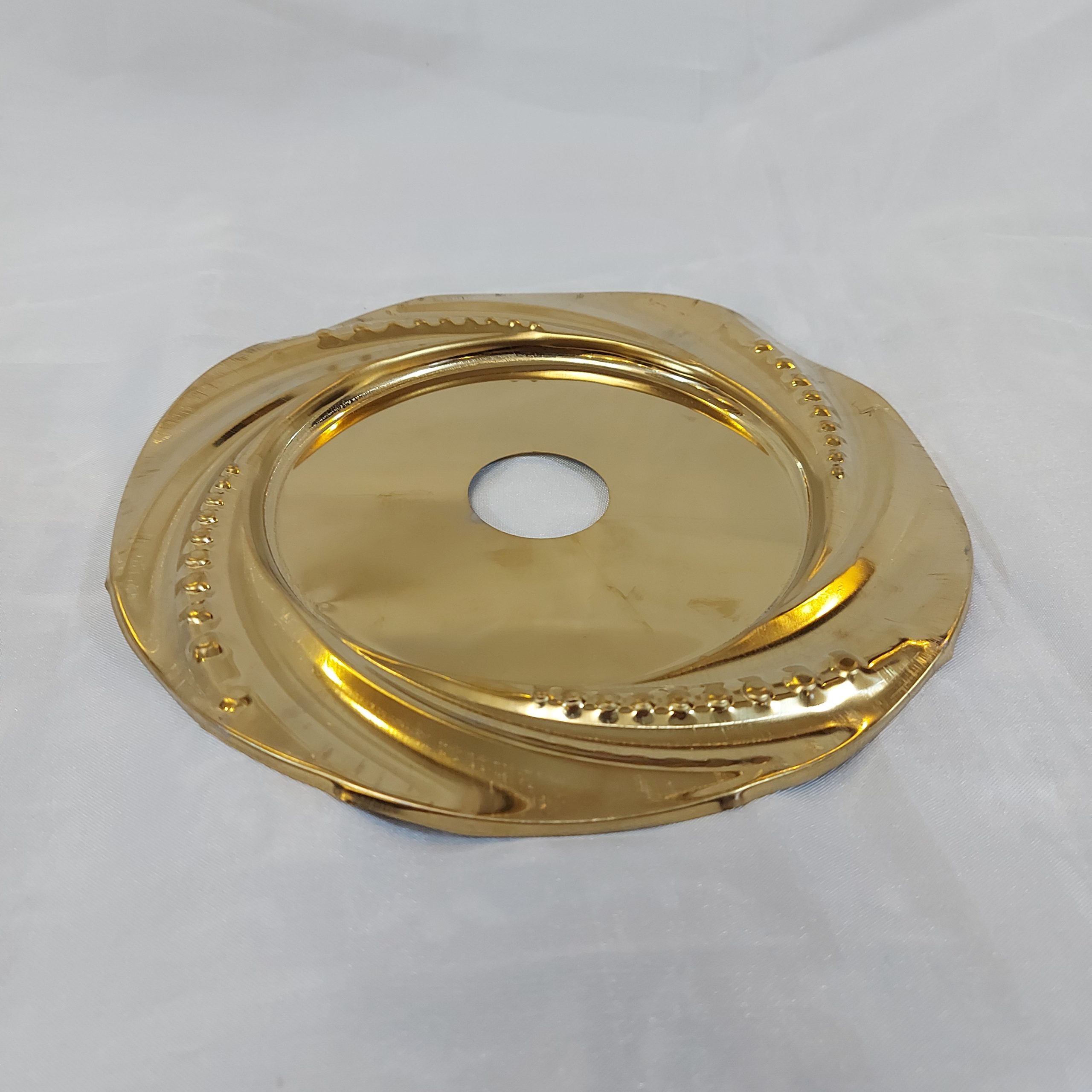 سینی استیل نگینی طلایی بزرگ 1007079 دیجی قلیون