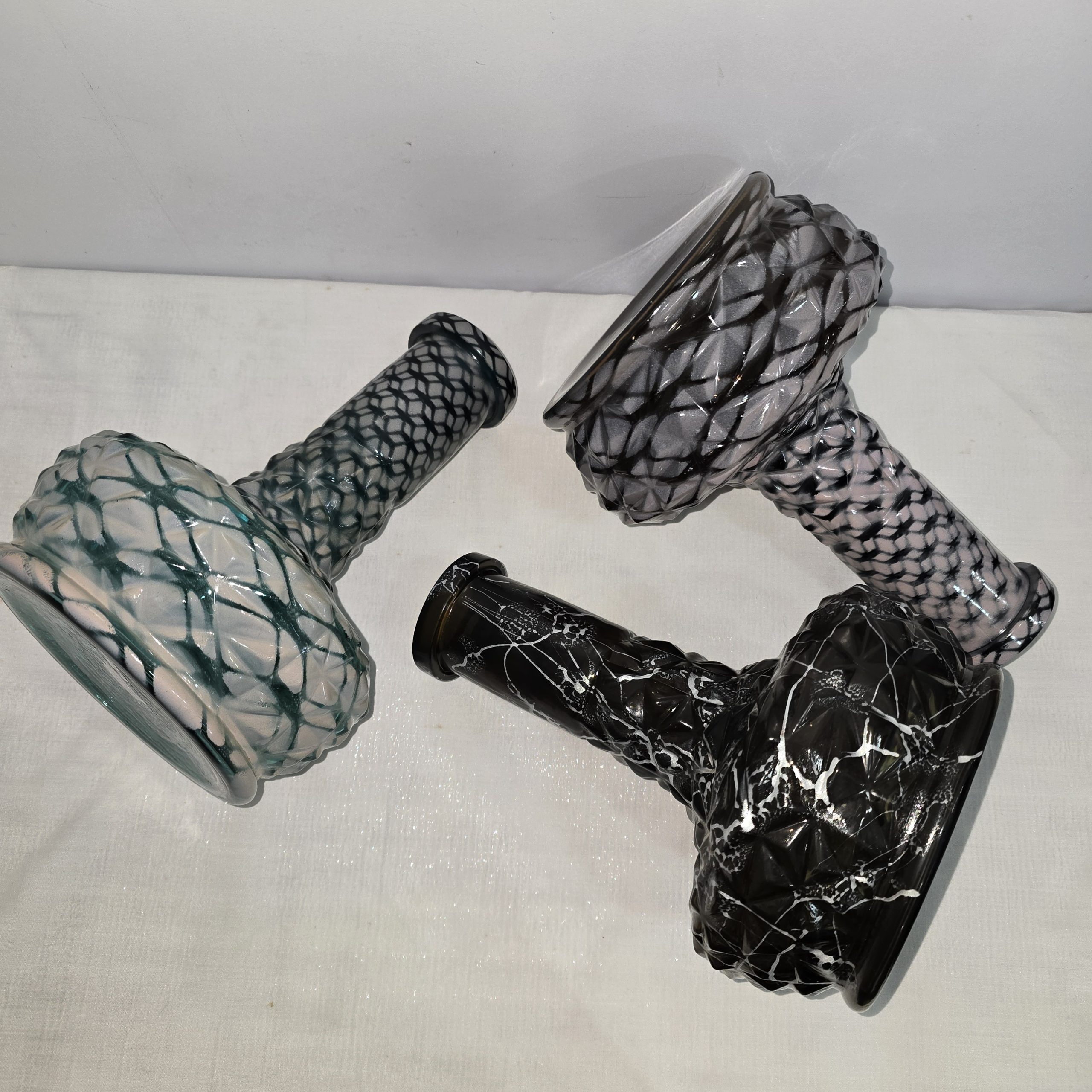 شیشه قلیان کرنو یخی پوست ماری متوسط کد 1003488دیجی قلیون